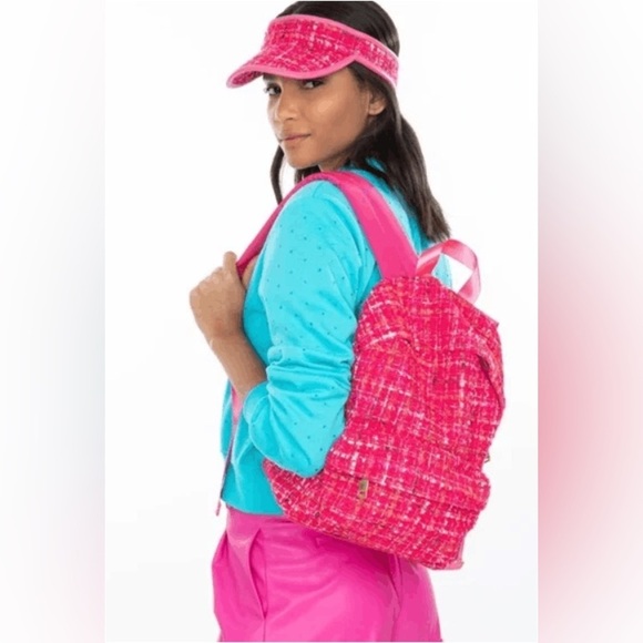Generation Love Handbags - NWT Generation Love Eden Tweed Backpack - Hot Pink 💗